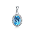 925 sterling silver geometric jewellery set with blue topaz stones including earrings, ring, bracelet and necklace