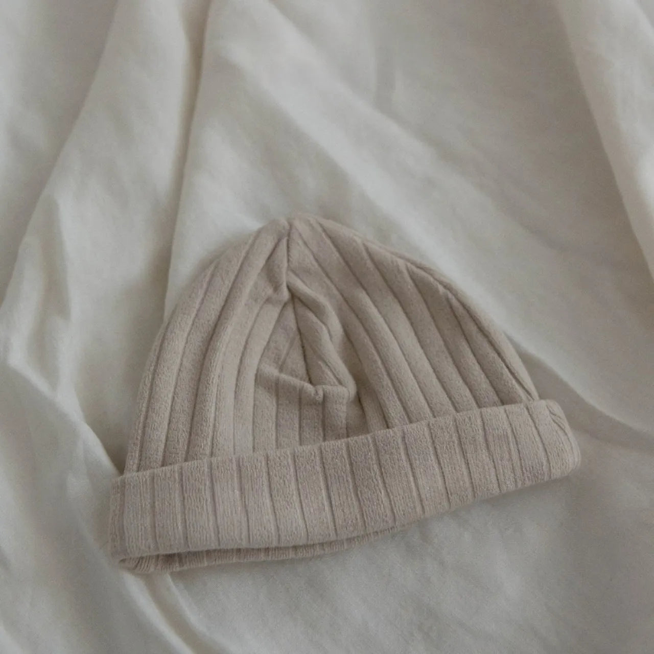 Korean style baby unisex dralon warmer set top pants hat polyester fibre solid colour beige