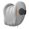 Grey and orange car seat head pillow and lumbar pillow set with space memory cotton interior