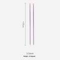 Aluminium alloy crochet hook set showing multiple sizes from 2.0mm to 9.0mm with protective caps