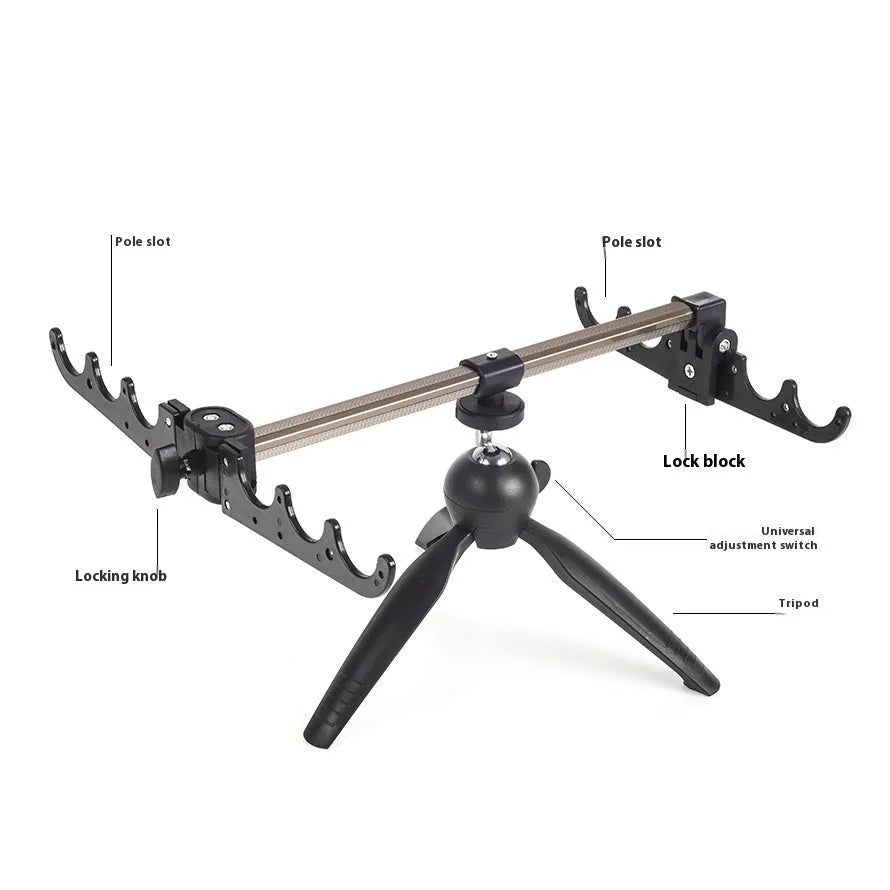 Aluminium alloy ice fishing tripod rod holder bracket for small ice fishing rods