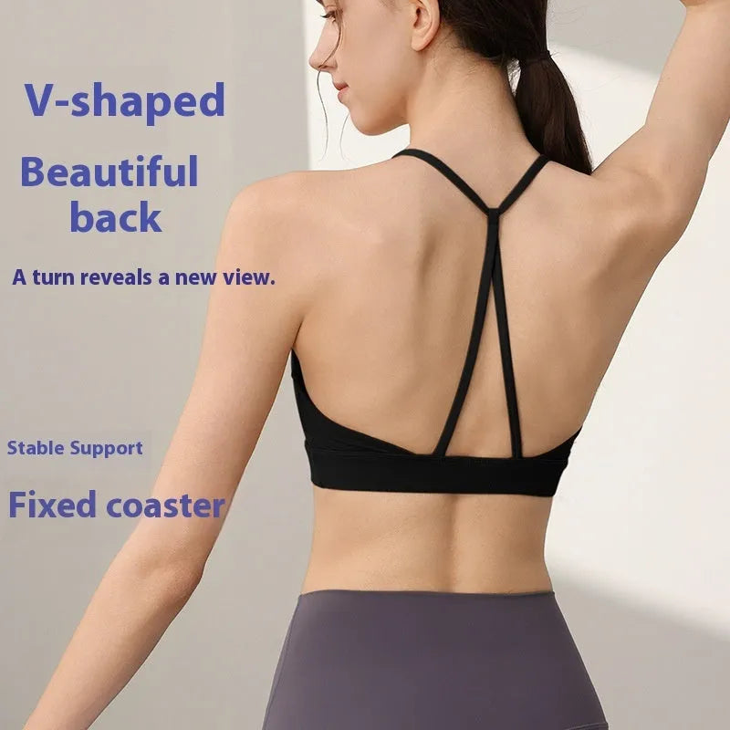Women's high-strength nylon sports vest in multiple colours with fixed double shoulder straps.