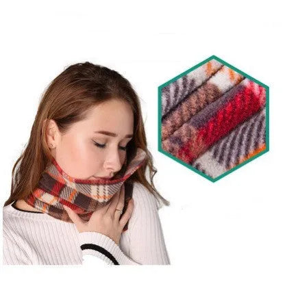U-shaped neck scarf support collar travel pillow Black Gray Navy Red cotton filling polyester cotton blend
