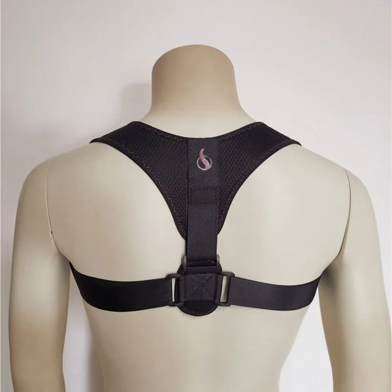 Clavicular belt back posture orthotics band with adjustable shoulder straps in composite cloth