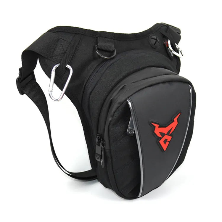 Motorcycle riding crossbody shoulder waist leg bag in Knight style with 1200D Oxford cloth construction