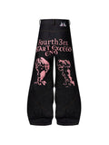 Temperature-Sensitive Color-Changing Embroidered Red Ear Jeans Wide Leg Pants Loose Straight Cotton Denim in Black Available in Sizes S M L XL for Women Asian Sizing