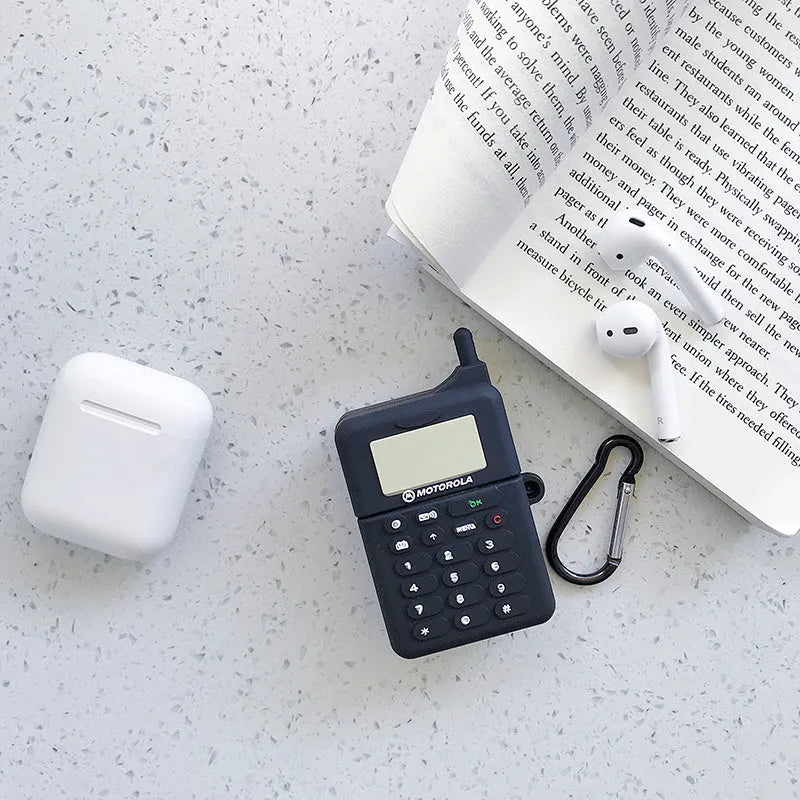 Silicone AirPods case with cartoon animal design in multiple colour options