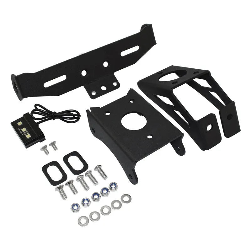 Black aluminium alloy Honda motorcycle rear license plate holder with short tail design