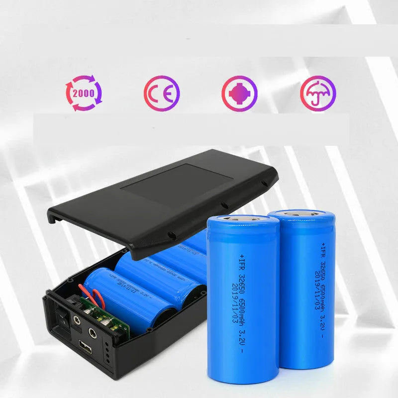 12V lithium iron phosphate battery LF4100 76.8Wh with charger and cables
