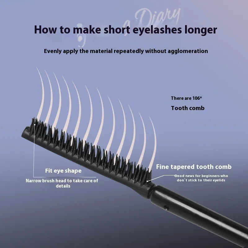 Long Curling Long-lasting Setting Mascara tube in Black and Brown variants with applicator.