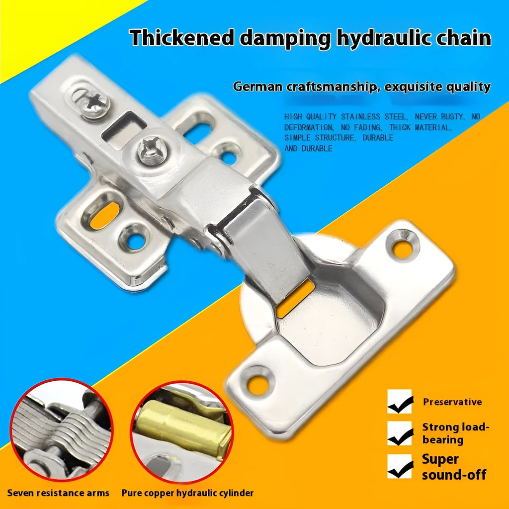 761 cold rolled steel hydraulic hinge with nickel plating and damping cushion mechanism