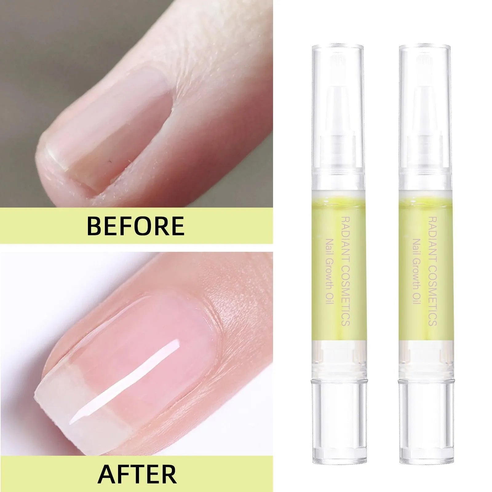 3ml bottle of wash-free nail growth treatment oil for promoting nail strength and moisturising cuticles