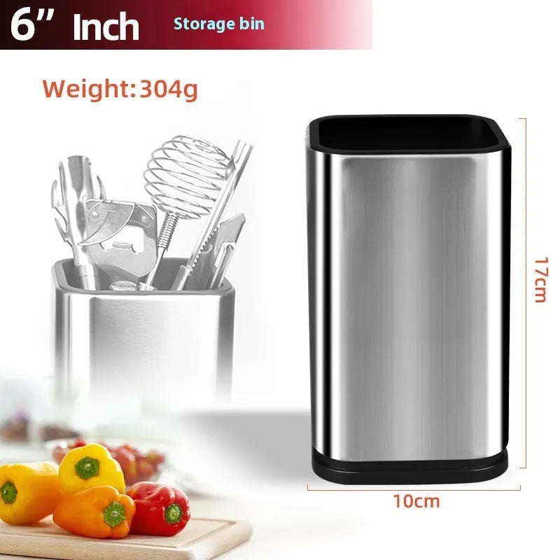 Multifunctional kitchen tool holder with detachable draining base in black and white options