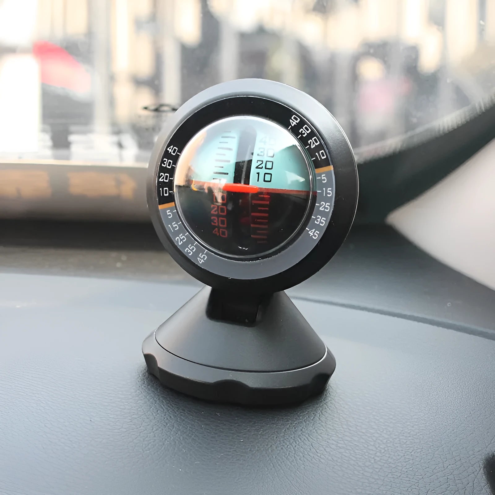 Vehicle mounted slope meter AMD-2 black ABS self sensing car inclinometer with adjustable perspective