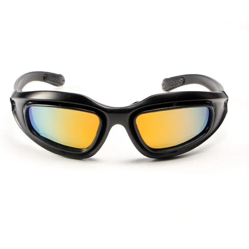 Polarized tactical goggles for outdoor cycling with PC frame and night vision enhancement