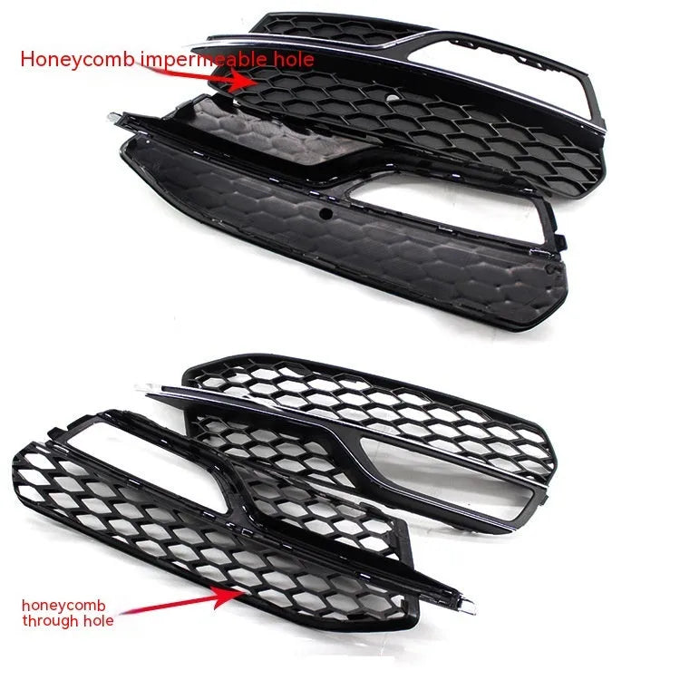 Black electroplated ABS fog lamp grille for Audi A3 Sport S3 2013-2016 front bumper
