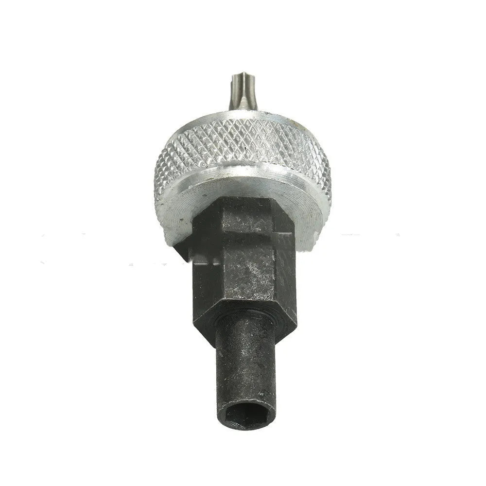 Carbon steel ignition module wrench with knurled aluminium knobs for distributor block mounting