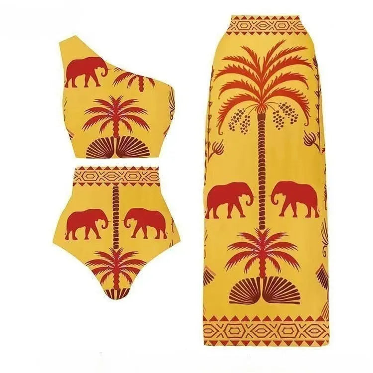 Womens one-piece polyester swimsuit in black available in sizes S to XL for beach vacation