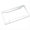 Aluminium alloy licence plate frame in four finish options showing dimensions 200×150×20mm