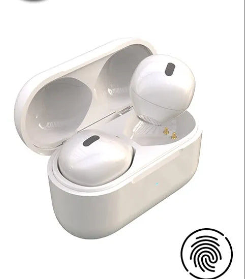 Invisible mini 9mm Bluetooth earbud in skin color with non-flashing light design for single or binaural use