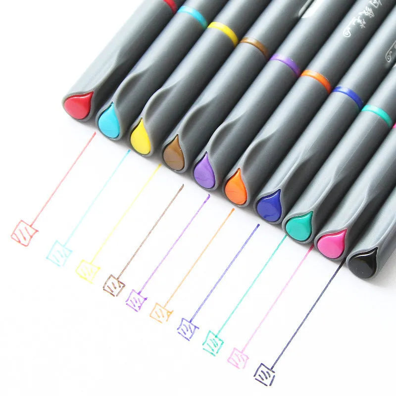 Ten 0.38mm stroke syringe drawing pens for technical architecture and design work