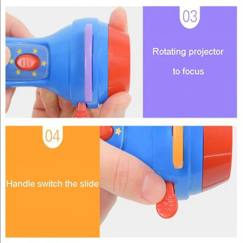 SmartKids kids storybook projector torch with four colourful projection discs