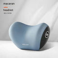 Car headrest and lumbar support pillow set with memory foam and milk silk cover in black