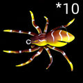 Bionic soft frog lure 8cm 7g plastic orange colour simulation spider lure for predator fishing