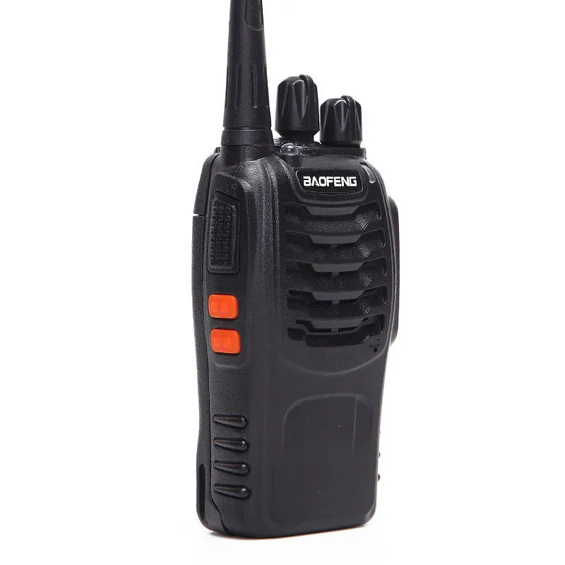 Baofeng USB BF-888S walkie-talkie handheld station in black with UK plug charger