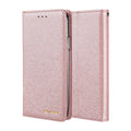 Flip phone case for Apple iPhone 6 to 11 Pro Max, PU leather card wallet, black colour, flip open