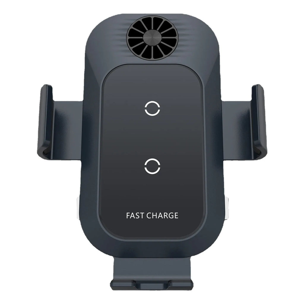 Car wireless charger mobile phone holder with suction cup air outlet mount, matte oil and acrylic lens finish, 15W fast charging