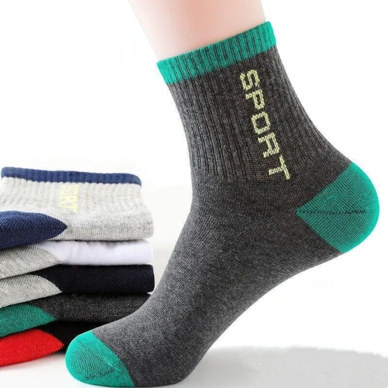 Sports mid-calf basketball deodorant socks in tube sock style, breathable and sweat-absorbent, multiple colour options
