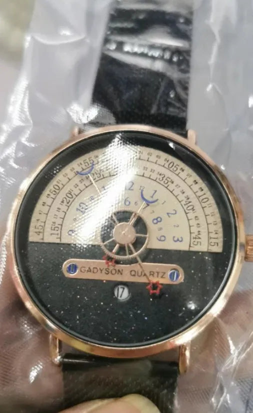 Men's sports quartz watch with 40mm alloy case, mineral glass, and stainless steel strap