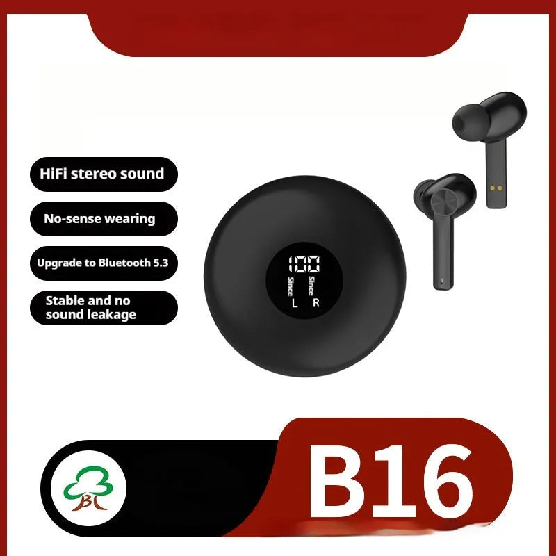 B16 Bluetooth headset TWS 50 wireless in-ear touch digital display earphones with charging case