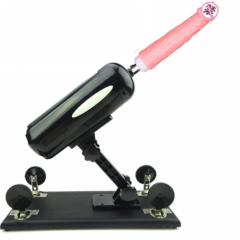 Bobb women's automatic telescopic thrusting sex tool in purple colour showing 37cm length