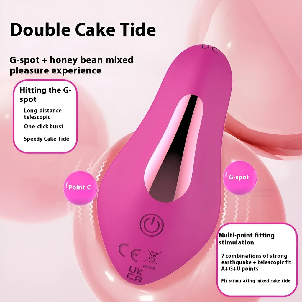 Rose red wearable female vibrator with butterfly design and app remote control