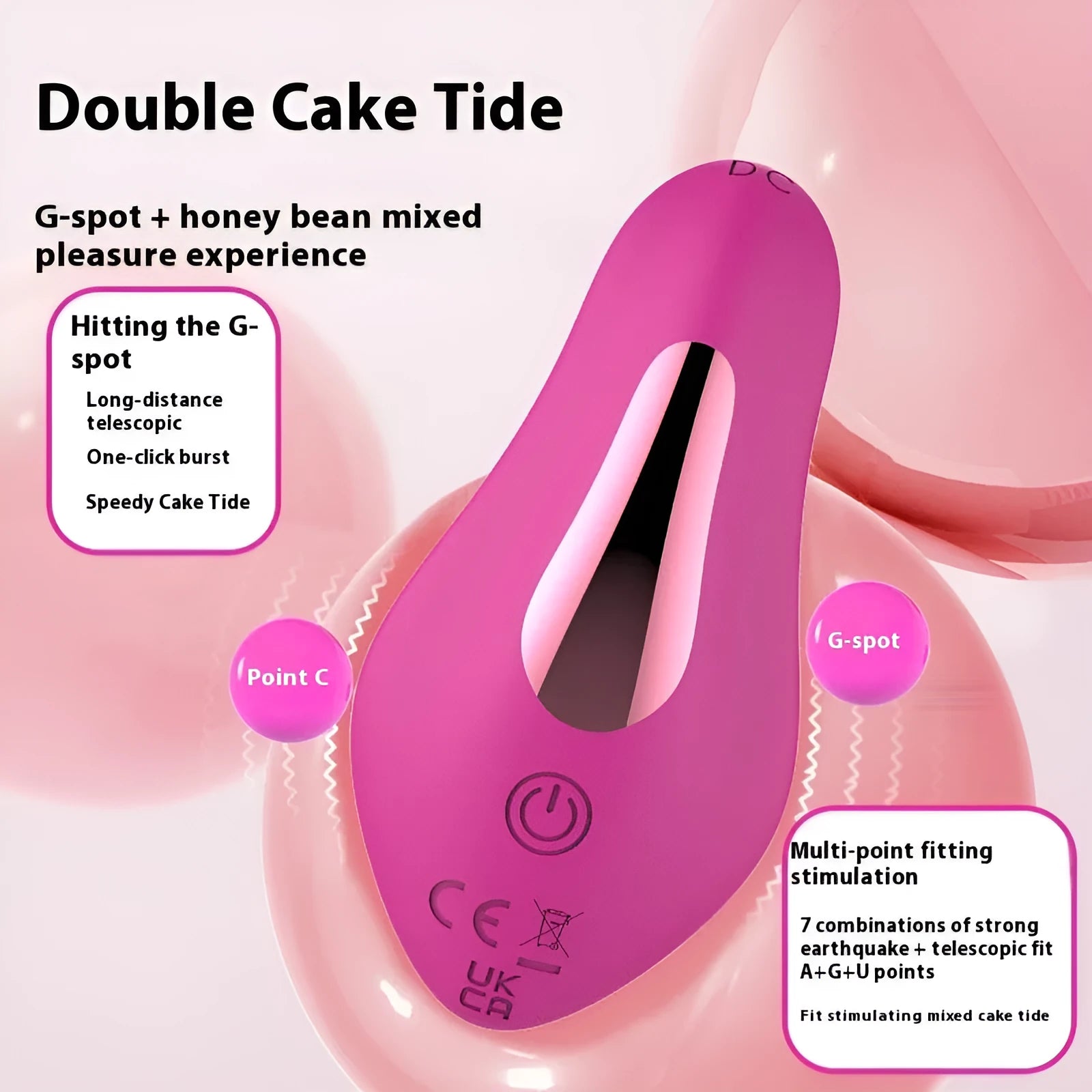 Rose red wearable female vibrator with butterfly design and app remote control