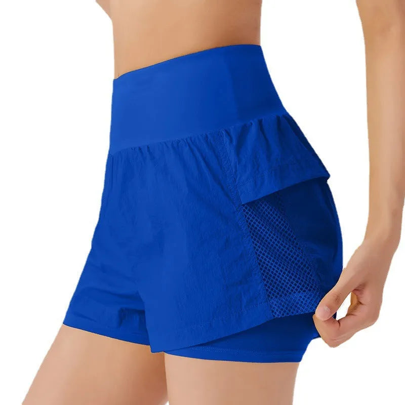 Women's cotton blend quick-drying fitness shorts in loose casual style available in multiple colours