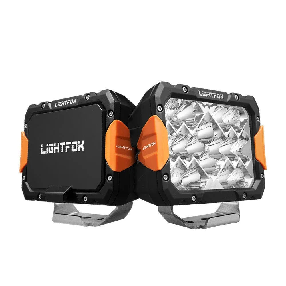 Black aluminium LED front bumper light kit for off-road vehicles with universal mounting