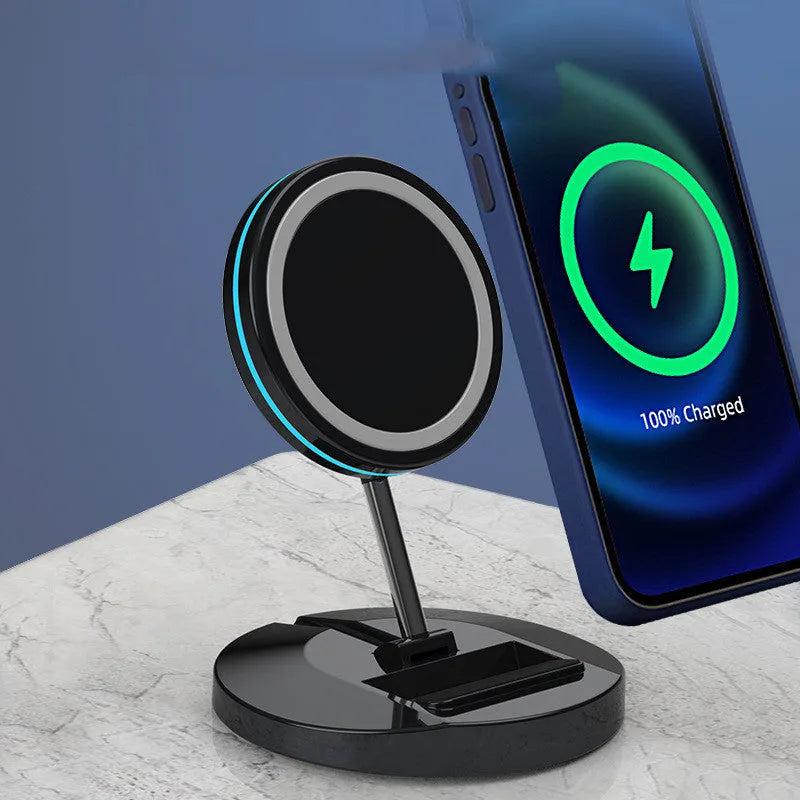 Magnetic wireless charger Magsafe 3 in 1 folding charging stand for Apple iPhone 12, style A, USB input