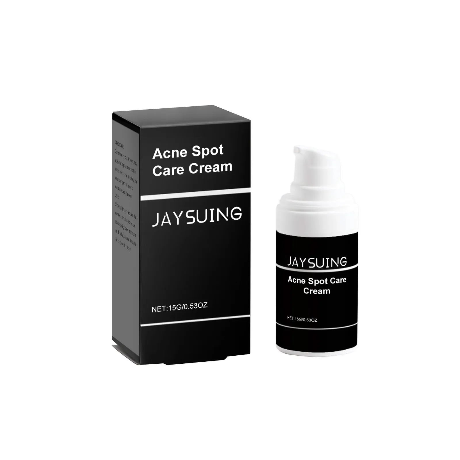 Acne cream tube 15g with mint leaf tea tree oil and aloe leaf ingredients
