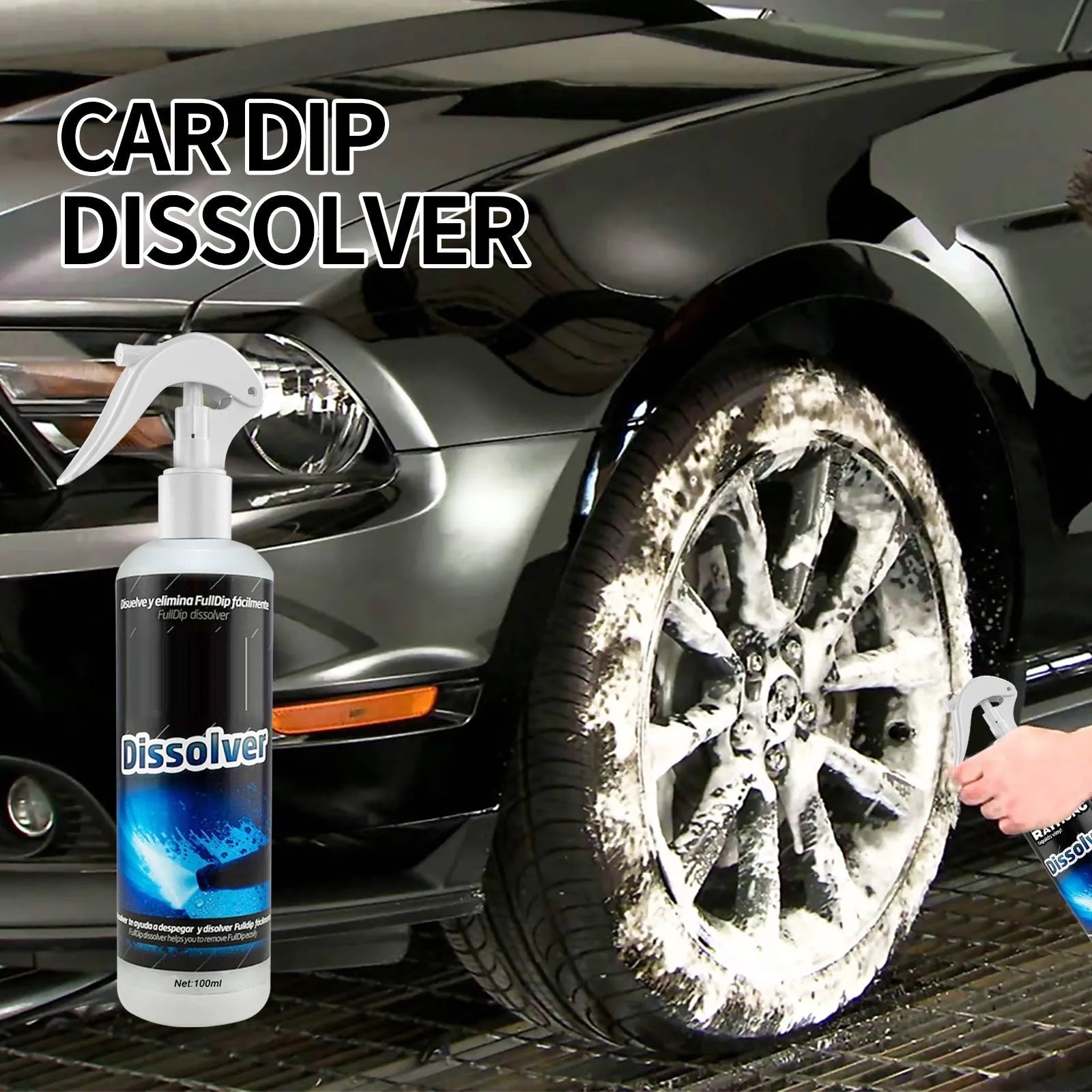 100ml car foam cleaning agent for paint polishing and interior seat stain removal