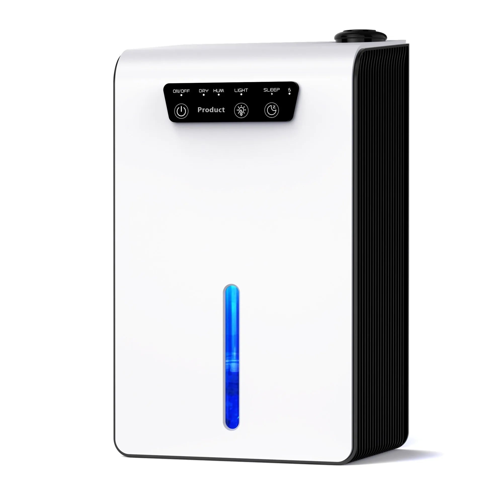 Milky white household dehumidifier for bedrooms and small rooms up to 20 square metres