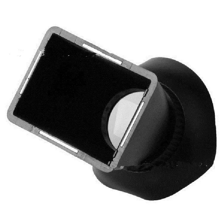 Camera framing amplifier viewfinder attached to DSLR camera LCD screen