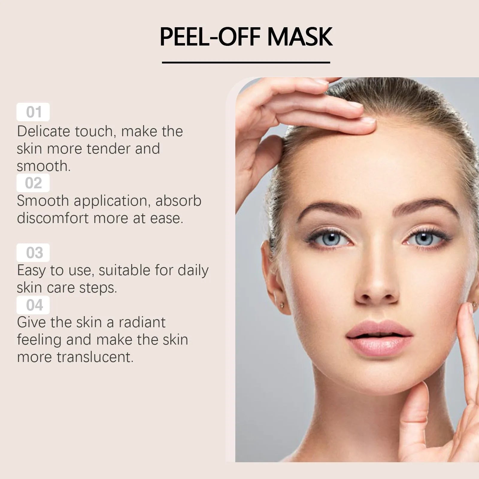 Mild Cutin Tearing Mask 80g tube, peel-off hydrating gel mask with collagen and bee venom