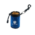 Mini nylon pet training snack bag in solid red, green, black, or blue colour.