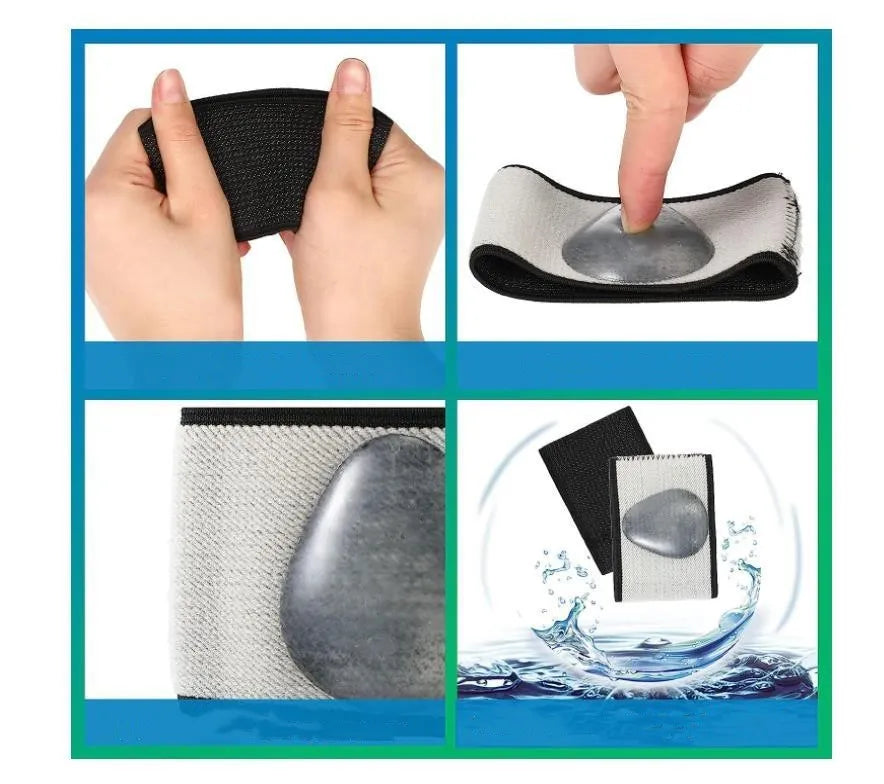 Elastic foot bandage with heart-shaped pad providing arch support for flat foot correction
