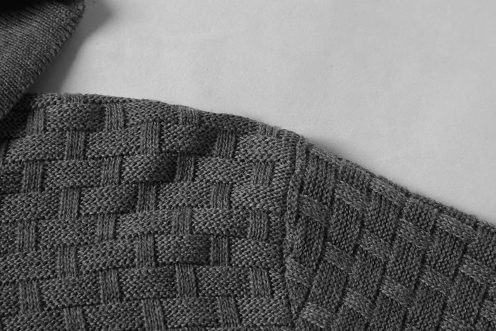 Men's cotton-polyester blend hoodie sweater on a hanger, shown in one of nine available colours.