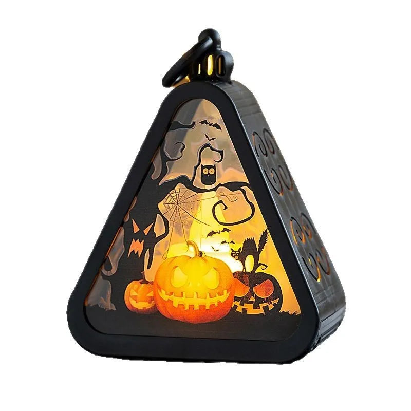 Portable Halloween decoration lamp in pumpkin design measuring 11.5cm tall