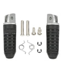 Black aluminium alloy motorcycle footpegs replacement set for Suzuki Hayabusa and V-Strom models